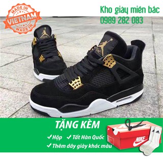 Giày Jordan 4 đen vàng (fullbox + free ship)