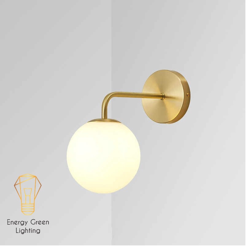 Đèn Treo Tường Mặt Trăng Energy Green Lighting 6101 Thân Vàng - Chao Thủy Tinh - Kiểu Dáng Sang Trọng