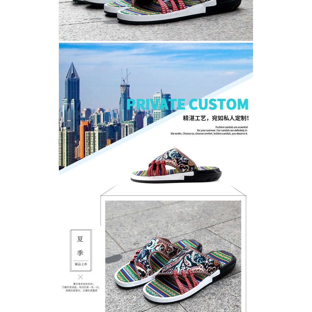 Dép quai ngang họa tiết Graffiti thời trang cho nam | BigBuy360 - bigbuy360.vn