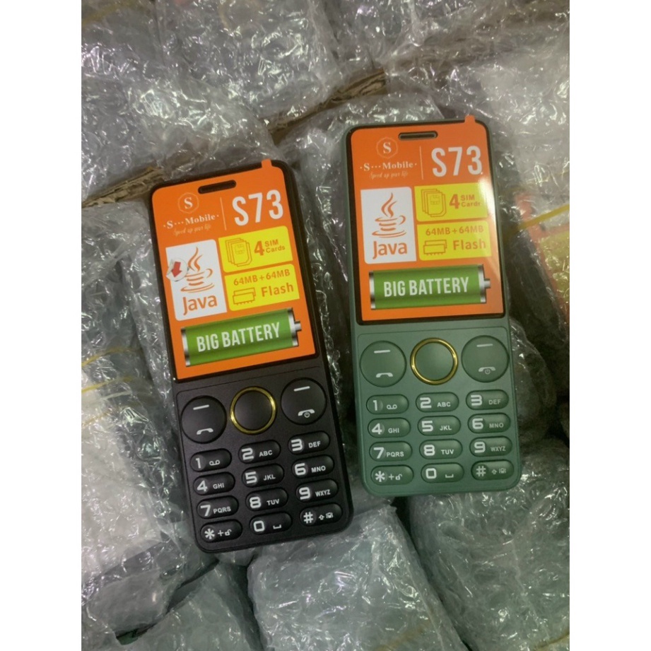 Điện thoại S-Mobile S70, S71, S72, S73 , 4 Sim , Pin trâu 3000mah , Loa khỏe - Bảo hành 12 tháng MSP 021