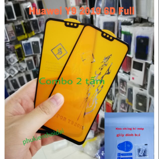 Cường lực 6D Huawei Y9 2019 Full màn Full keo ôm màn 2.5D cao cấp siêu đẹp