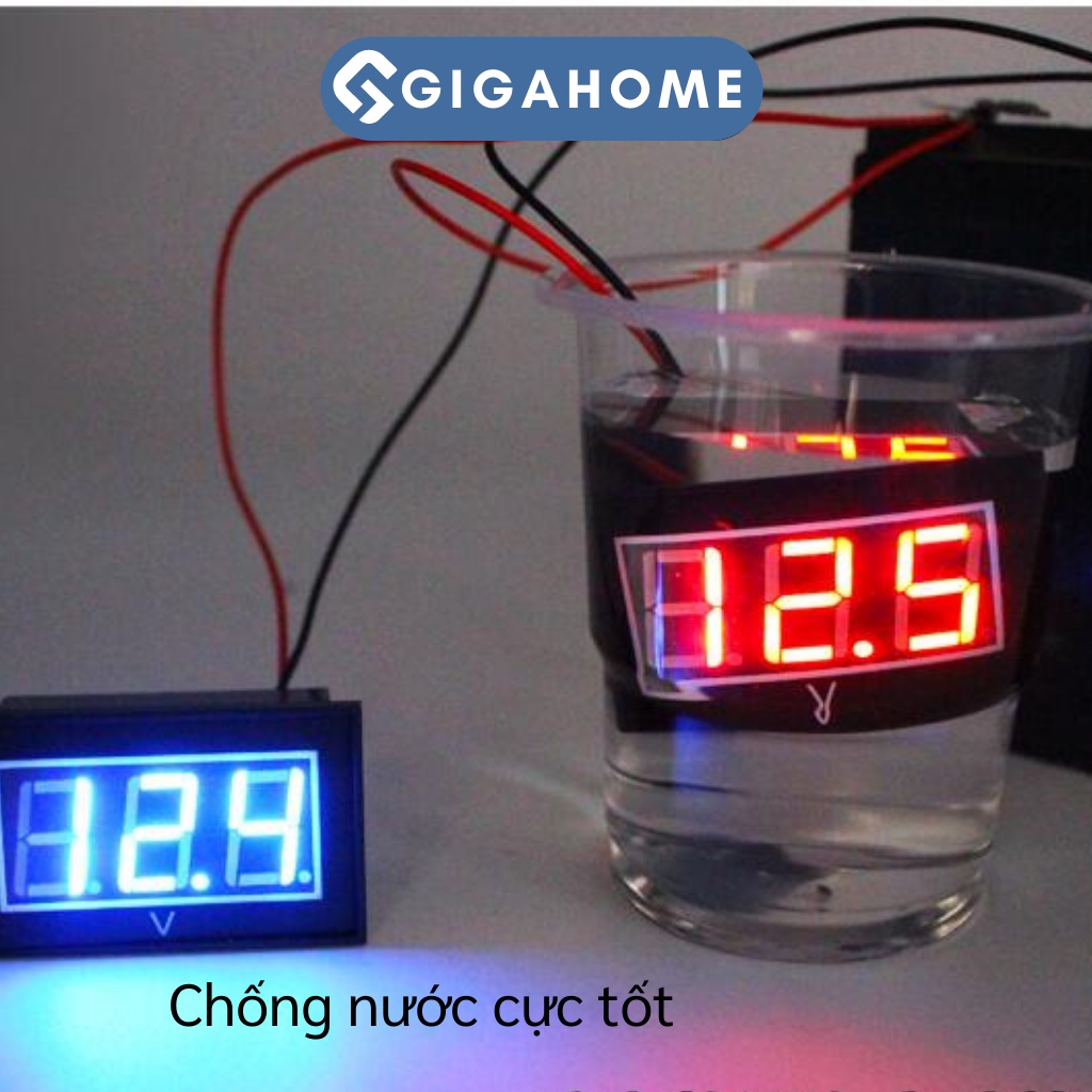 Máy Đo Vôn Kế Điện Tử Hai Dây GIGAHOME 3.5-30V Màn Hình Led Kỹ Thuật Số 6361