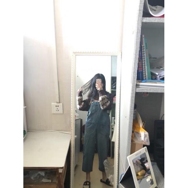 [ Sẵn s M 2xl 4xl ] Quần yếm bò jeans ulzzang có size bigsize / quần yếm ống suông rách gối xịn | BigBuy360 - bigbuy360.vn