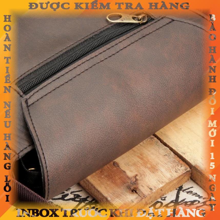 Túi Đeo Chéo Nam 4U Thời Trang D267 (đen -nâu) tanhoang