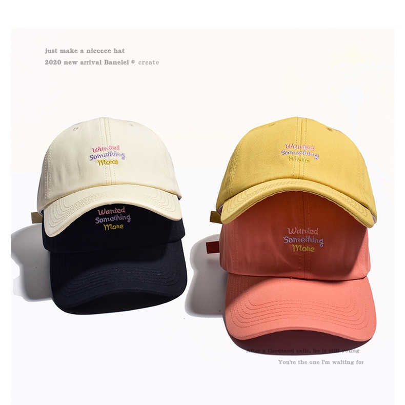 Mũ lưỡi trai thêu chữ thiết kế thời trang mùa hè cho nữ