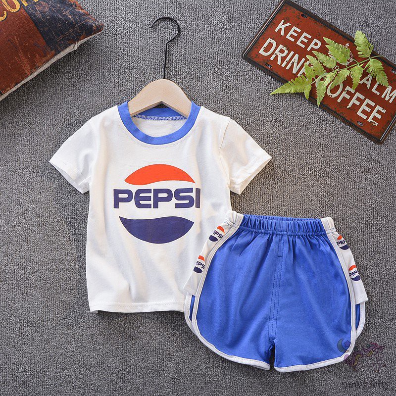 Set Áo Thun Tay Ngắn &amp; Quần Short Cho Bé Trai &amp; Gái