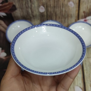 Chén đựng nước chấm sứ Minh Long viền xanh - chén đựng nước chấm sứ viền xanh