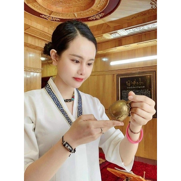 Set đồ lam cổ hoạ tiết đi chùa, đồ lam bigsize