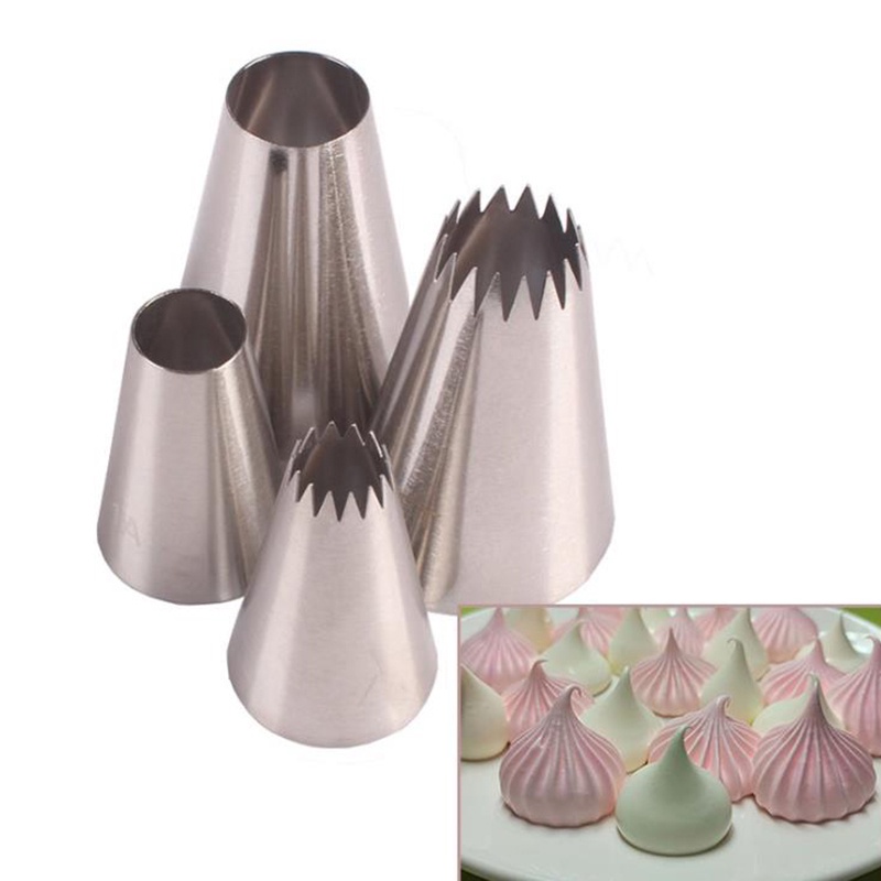 Bộ 4 Đầu Bắt Kem Trang Trí Bánh Quy / Món Tráng Miệng 3 Món Tiện Dụng