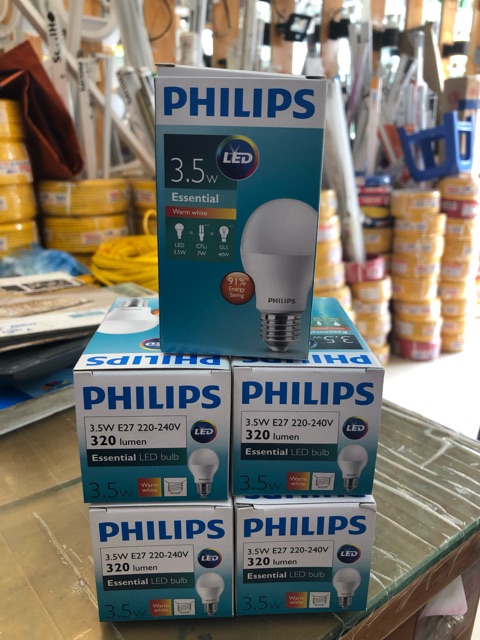 Bóng đèn PHILIPS Ess Ledbulb 3.5W Độ Sáng 320Lm Đui E27 Ánh sáng trắng/vàng Bảo Hành 2 Năm (1 Đổi 1)