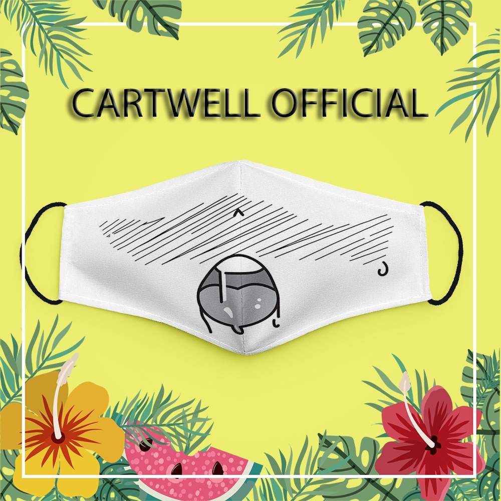 Khẩu trang đáng yêu dễ thương hoạt hình cute trẻ em thú cưng Hình Vẽ DRAWN CARTWELL chống giọt bắn ngăn bụi mịn dây đeo