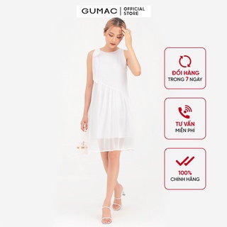 Đầm suông nữ rã nơ vai GUMAC DB748