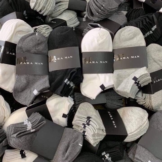 SET 10 ĐÔI❤️Tất Nam Cổ Ngắn Zara ❤️ Co Giãn Tốt,Thấm Hút Mồ Hôi.