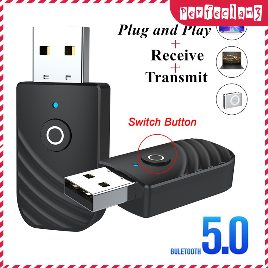 Usb Bluetooth 5.0 Nhận Tín Hiệu Âm Thanh Jack Cắm 3.5mm