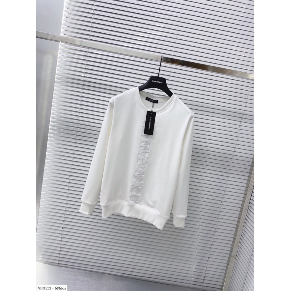 Áo Sweater Nam D&G Họa Tiết Chữ Thêu Dọc Áo - Áo Nỉ Nam Nữ D&G Chất Nỉ Da Cá Ấm Áp DT FASHION MENWEAR