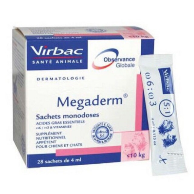 VIRBAC MEGADERM GEL ĂN DINH DƯỠNG MƯỢT LÔNG CHO CHÓ MÈO