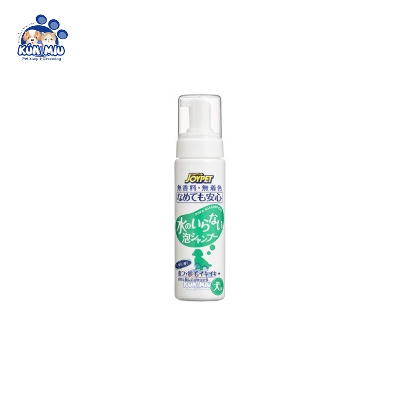 Tắm khô Joy Johnson Dry Foam Shampoo Cho Chó Mèo 200ml - Dưỡng Lông Diệt Khuẩn Cho Chó, Mèo Nhật Bản