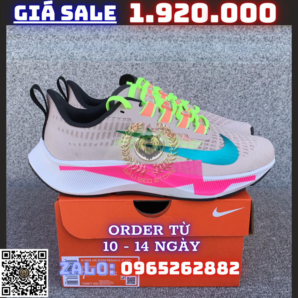 Giày Outlet Sneaker _Nike Air Zoom Pegasus 37 Prm MSP: CQ9977-600 PHONG CÁCH ORDER + FREESHIP ➡️ gaubeostore.shop