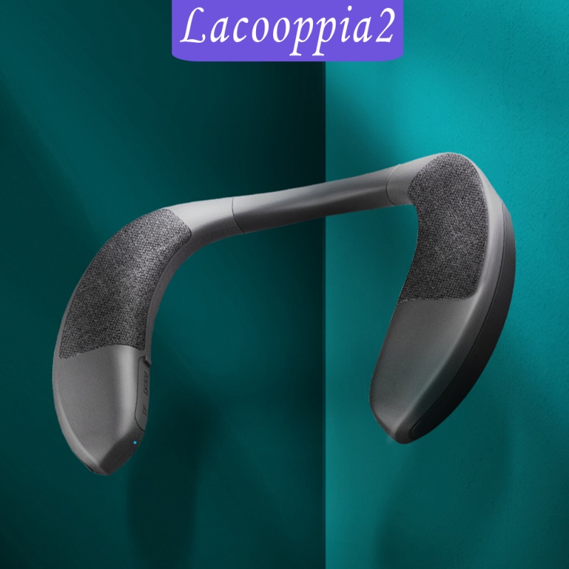 [LACOOPPIA2] Wearable Wireless Speaker, Bluetooth 5.0, Low Latency, Personal Neckband Speakers 3D Surround Stereo for Music TV Game