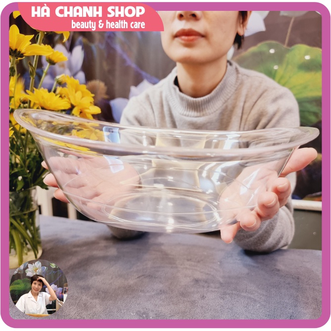 Bát Rửa Mặt Spa Bát Đựng Nước Chậu Rửa Mặt Phong Cách Hàn Quốc Bằng Nhựa Mica Trong Suốt Dày Dặn Đáy Sâu