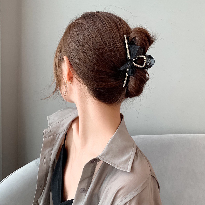 Kẹp Tóc Hình Nơ Lưới Thời Trang Hàn Quốc