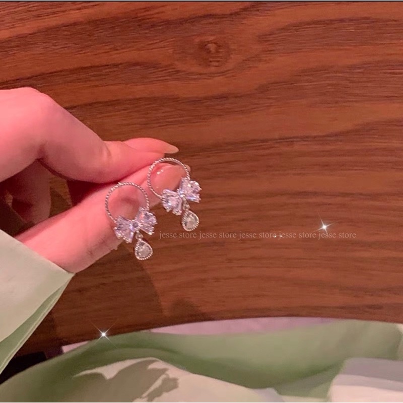 J113 CÓ KHUYÊN TAI KẸP Bông tai đơn giản sang trọng  Jesse store