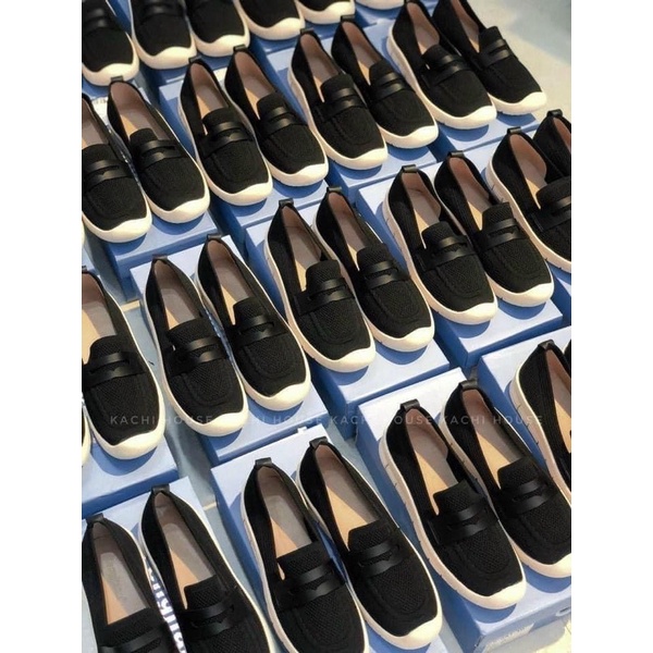 GIÀY SLIP ON ĐẾ TRẮNG PHỐI LƯỚI