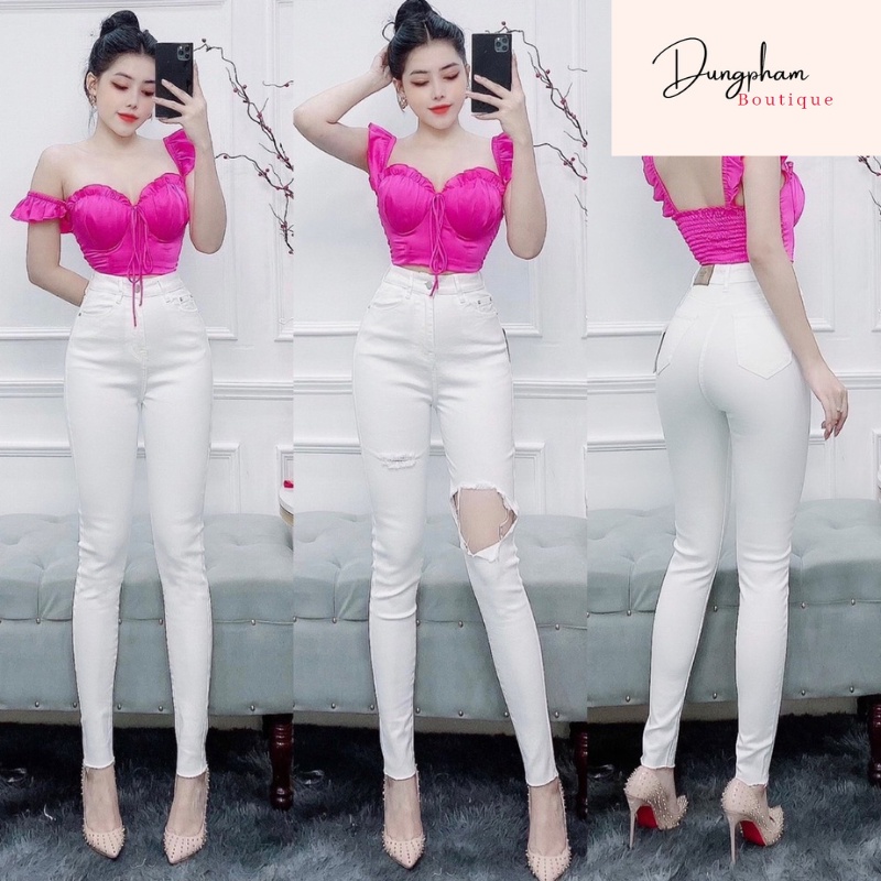 QUẦN JEANS RÁCH GỐI HÀNG ĐẸP XUẤT XẮC