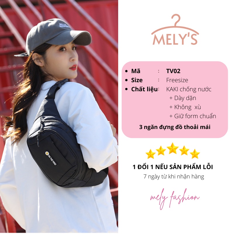 Túi đeo chéo hông bụng nam nữ chạy bộ thể thao dã ngoại nhiều ngăn cực kỳ tiện dụng TV02