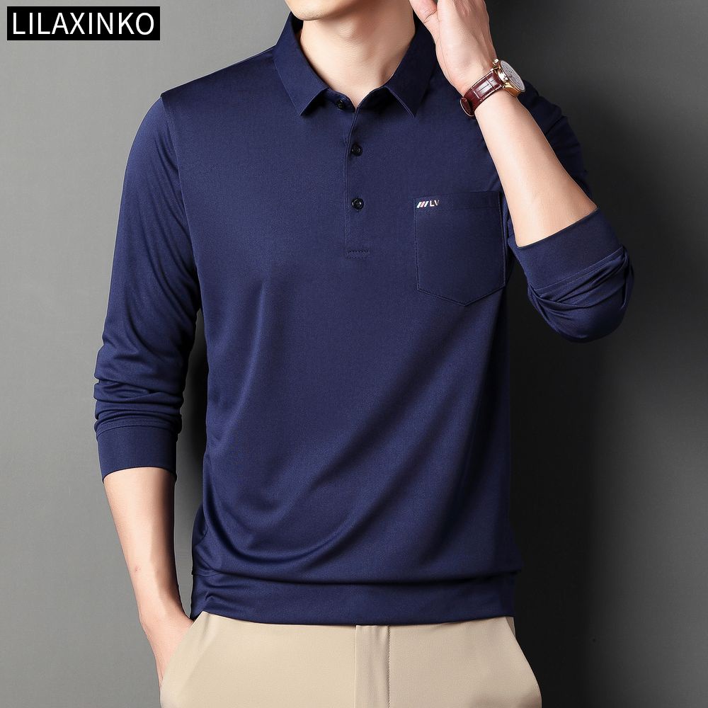 Áo Thun Polo 5 Màu Tùy Chọn Tay Dài Cổ Điển Thời Trang Cho Nam