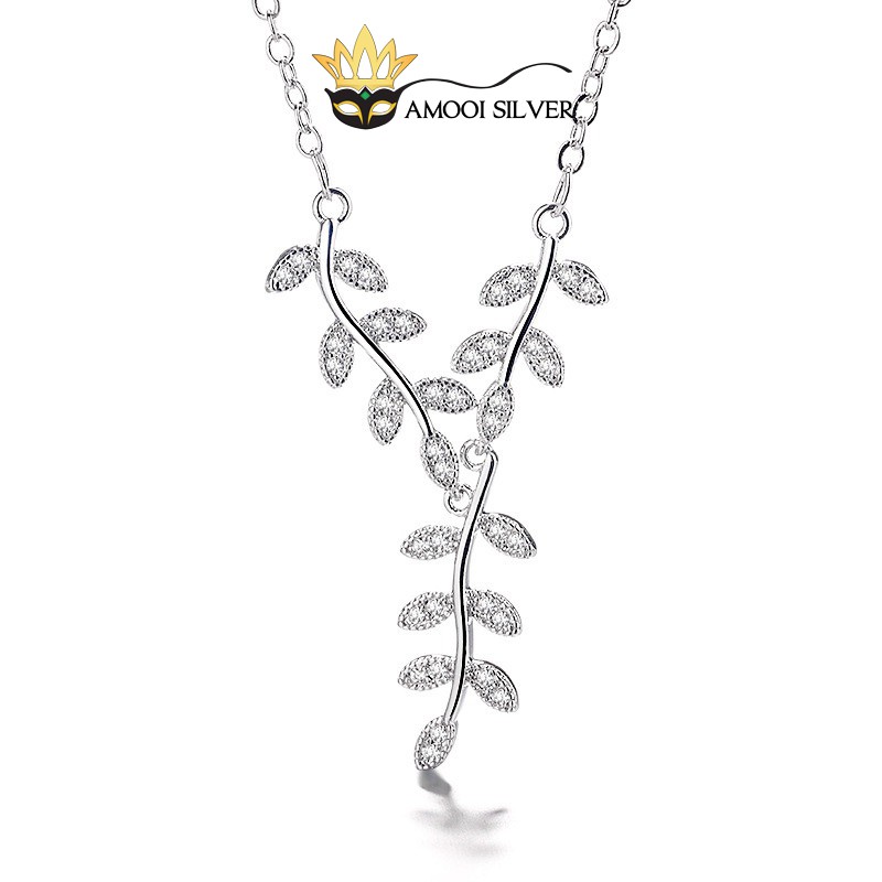 Dây chuyền bạc S925 3 lá - Amooi Silver AD66