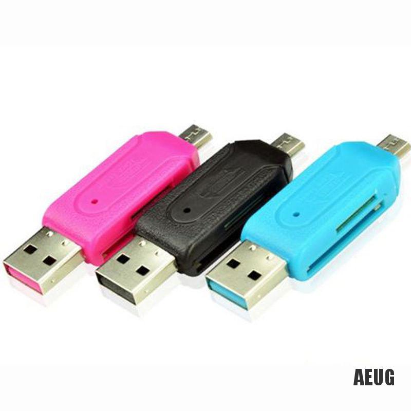 Đầu Đọc Thẻ Nhớ 2 Trong 1 Micro Usb 2.0 Otg Cho Điện Thoại Android Samsung