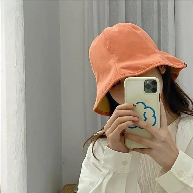 Nón tai bèo vành nhỏ hai mặt chống nắng phong cách Hàn Quốc thời trang mùa hè dễ phối đồ cho nữ