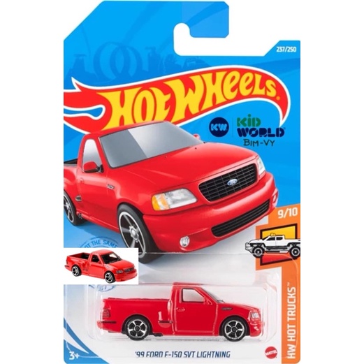 Xe mô hình Hot Wheels basic Bán tải '99 Ford F-150 SVT Lightning GRY97.