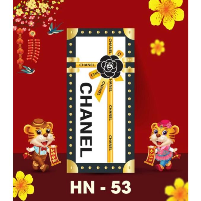 set 6 tờ lì xì in lụa size lớn nhất đựng vừa tờ 500