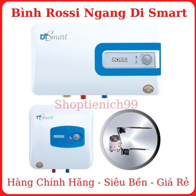 Bình Nóng Lạnh Rossi Di-Smart Bình Ngang 15-20-30 Lít Chính Hãng Giá Rẻ Tại Hà Nội.