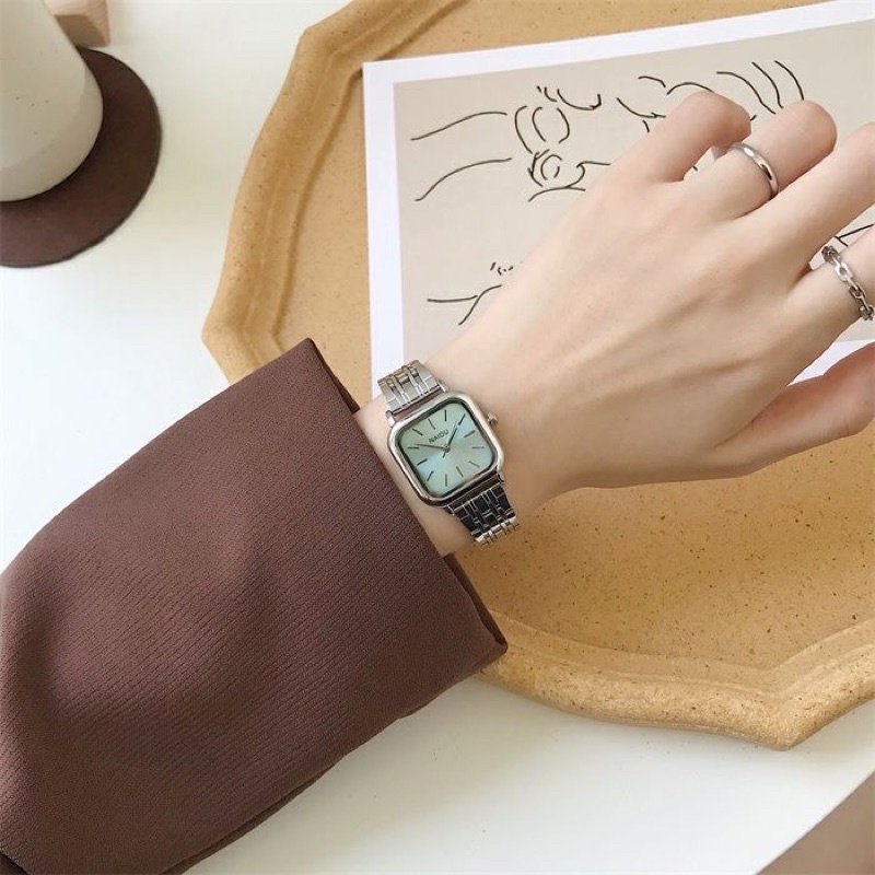 Đồng hồ nữ đẹp đeo tay nữ chính hãng NAIDU mặt vuông 26mm giá rẻ có chống nước  - SULABEU