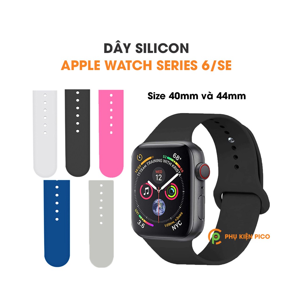 Dây Apple Watch Series 6 / Apple Watch SE bản 40/44mm dây silicon nhiều màu - Dây đeo đồng hồ Apple Watch