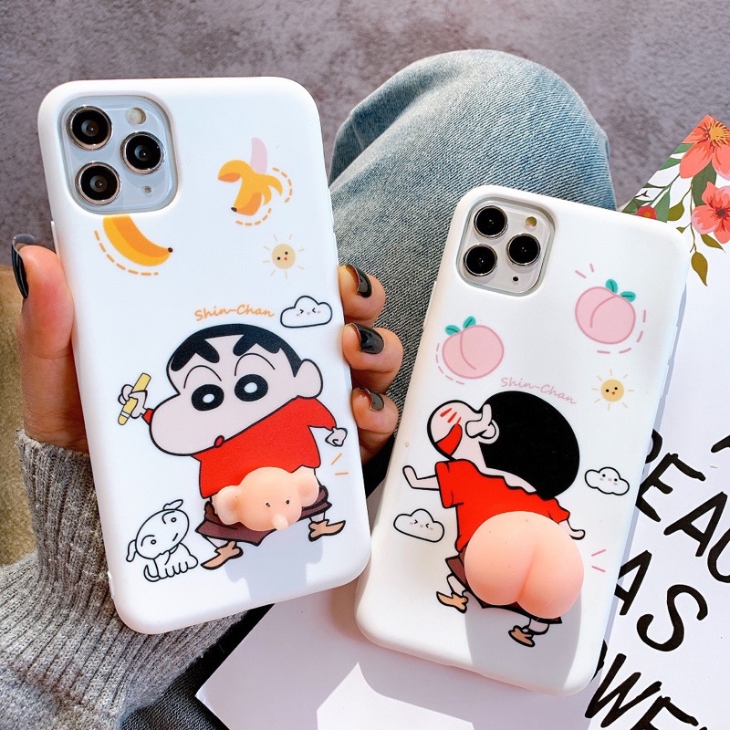 [IPHONE] Ốp Lưng Silicon HÌNH NỔI SHIN - B307