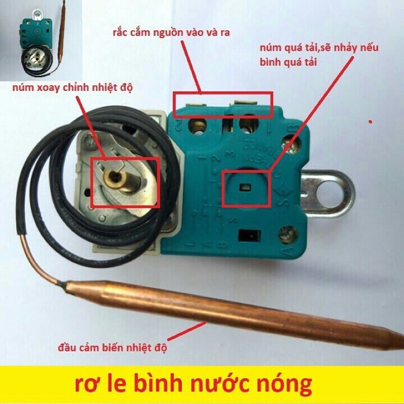 Rơ le Nhiệt Bình Nóng Lạnh Picenza - Rossi