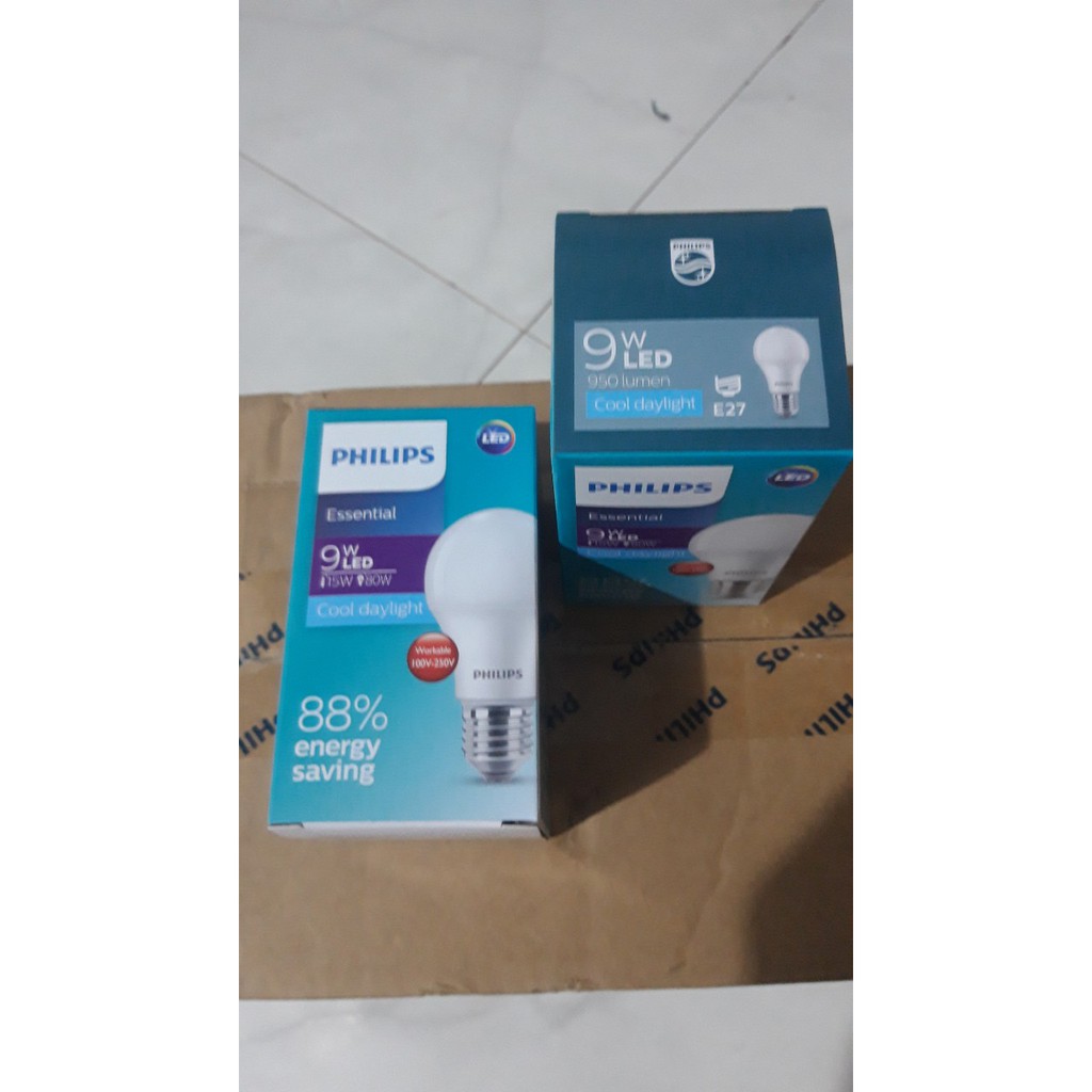 Bóng đèn Led Philips Esential Ledbulb 9W E27 6500K 230V A60 (Ánh sáng trắng) (Hàng phân phối chính hãng)