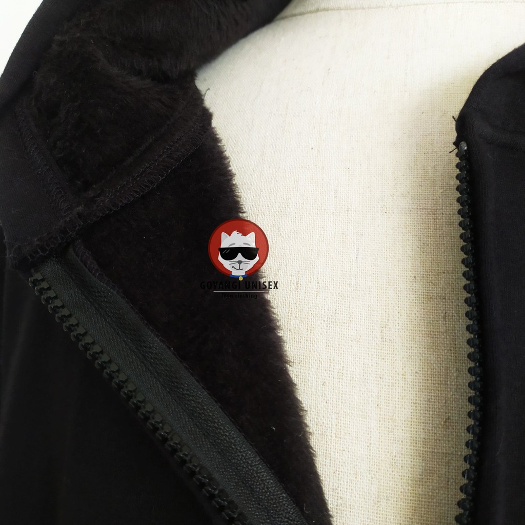 Áo hoodie  khóa kéo zip nỉ lót lông unisex nam nữ dáng rộng phong cách hàn quốc