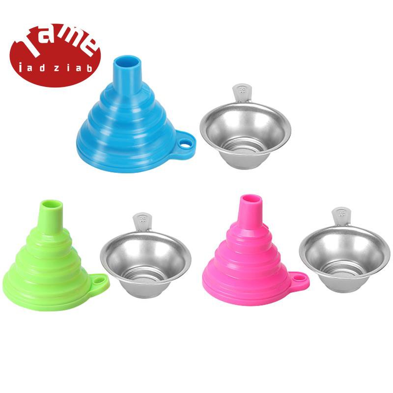 6 Pack 3D Printer Accessories Include Collapsible Silicone Funnels and Stainless Steel Resin Filter Cups