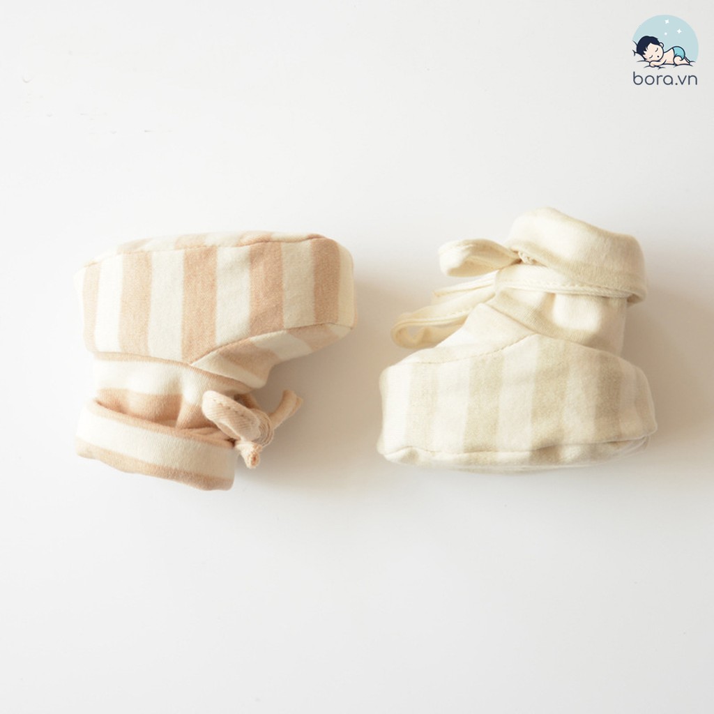 Bao chân cotton hữu cơ giữ ấm cho bé sơ sinh