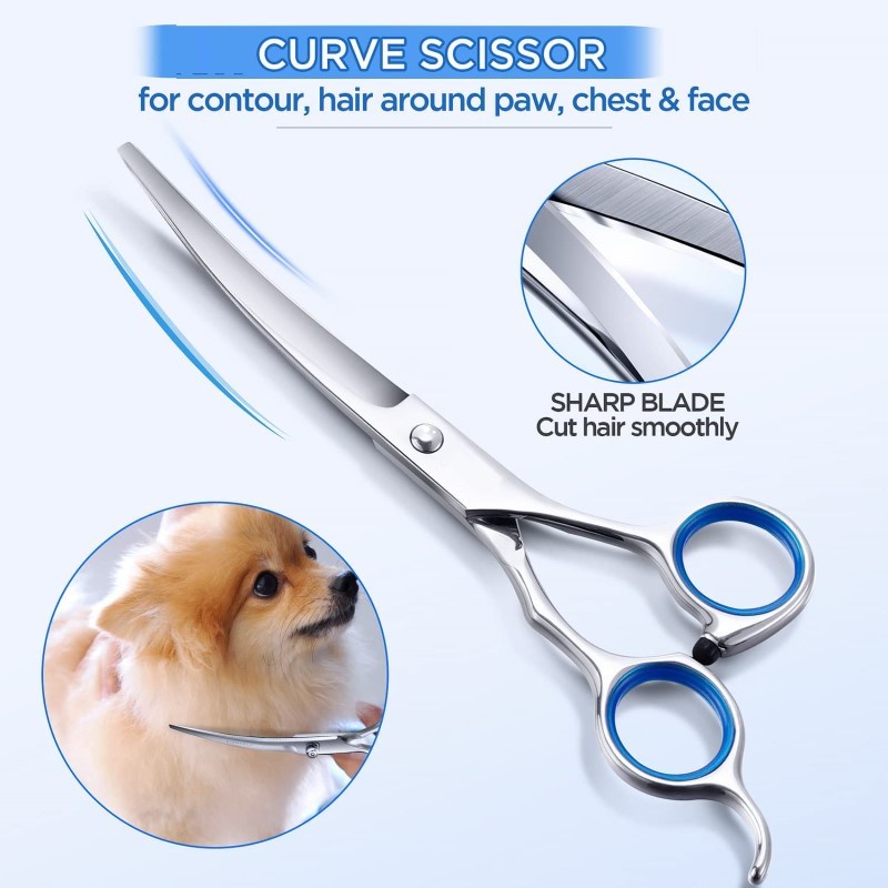 Bộ Kéo Cắt Tỉa Lông Thú Cưng Bằng Thép Không Gỉ