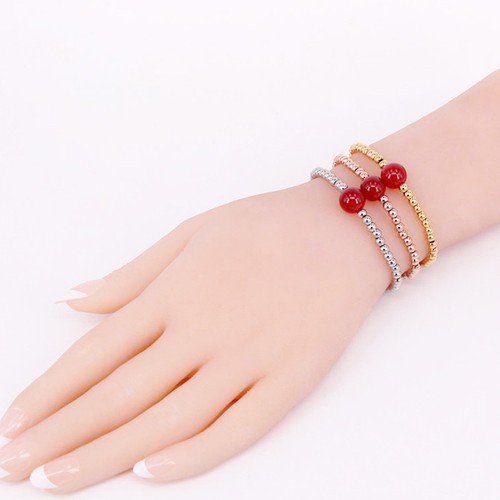 Lắc Tay Bi Đính Đá Màu Titan Ko Đen TT 2558