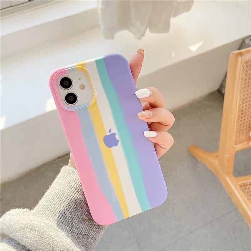 [Hàng Độc - Loại Mới] Ốp Chống Bẩn Full Viền Cầu vồng sơn dầu cứng 5/5s/6/6plus/6s/6splus/7/7plus/8/8plus