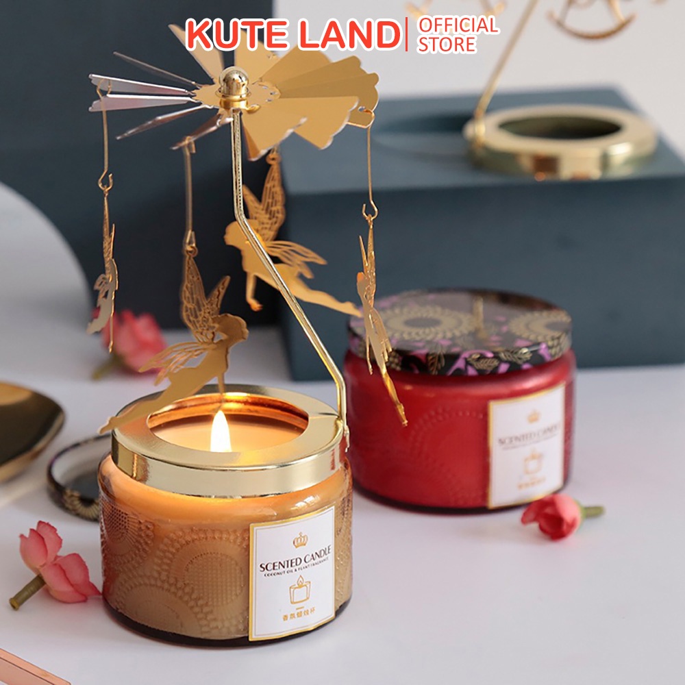 Nến Thơm Hộp Thủy Tinh Kèm Hộp Quà Tặng Sáp Đậu Nành Tự Nhiên NTK