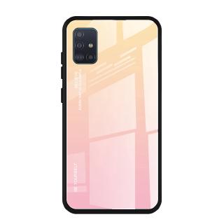 Ốp Điện Thoại Silicone Mặt Kính Màu Gradient Cho Samsung Galaxy A71 A51 S11 Plus S11E A90 5g M30S