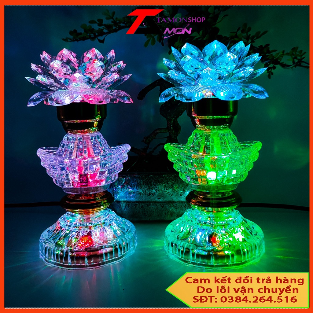 ĐÈN HOA SEN THÂN THỎI VÀNG, ĐÀI SEN THỜ CÚNG, SEN QUAN ÂM, ĐÈN SEN TƯỢNG PHẬT, SÁNG TỪ ĐẾ ĐẾN NGỌN SEN